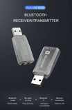 Universal USB Bluetooth 5.0 TV Computer Wireless Audio Receiver Transmitter Adapter Transparent