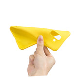 for Samsung A6 plus 2018 Lovely Candy Color Matte TPU Anti-scratch Non-slip Protective Cover Back Case yellow