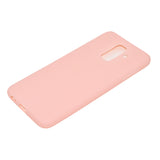 for Samsung A6 plus 2018 Lovely Candy Color Matte TPU Anti-scratch Non-slip Protective Cover Back Case Light pink