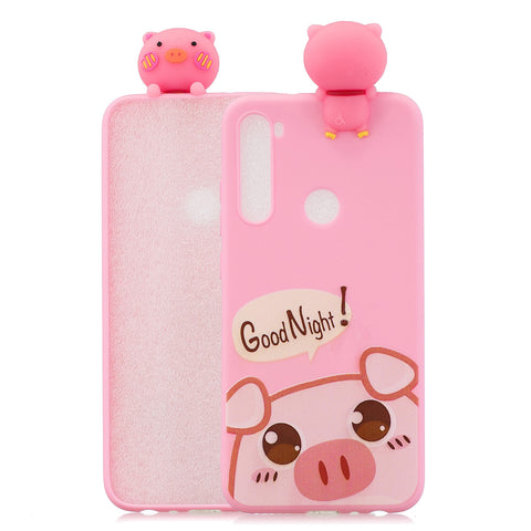 For Redmi 8/8A/5/Note 8T Mobile Phone Case Cute Cellphone Shell Soft TPU Cover with Cartoon Pig Duck Bear Kitten Lovely Pattern Rose