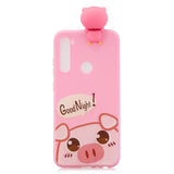 For Redmi 8/8A/5/Note 8T Mobile Phone Case Cute Cellphone Shell Soft TPU Cover with Cartoon Pig Duck Bear Kitten Lovely Pattern Rose