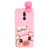 For Redmi 8/8A/5/Note 8T Mobile Phone Case Cute Cellphone Shell Soft TPU Cover with Cartoon Pig Duck Bear Kitten Lovely Pattern Rose