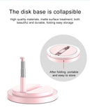Selfie Ring Light LED Dimmable Video Studio Photography Lighting for Vlog Live Photo with Tripod Y2 fill light pink