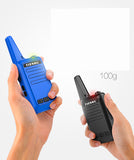 TIENGU Wireless Handheld Mini Ultra-thin Walkie Talkie FRS UHF Portable Radio Communicator Blue EU plug