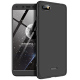 For XIAOMI Redmi 6A Ultra Slim PC Back Cover Non-slip Shockproof 360 Degree Full Protective Case black_XIAOMI Redmi 6A