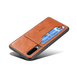 For Samsung A50 Retro PU Leather Wallet Card Holder Stand Non-slip Shockproof Cell Phone Case brown