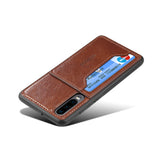 For Samsung A50 Retro PU Leather Wallet Card Holder Stand Non-slip Shockproof Cell Phone Case coffee