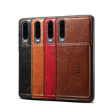For Samsung A50 Retro PU Leather Wallet Card Holder Stand Non-slip Shockproof Cell Phone Case coffee