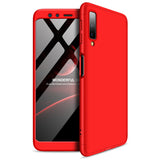 For Samsung A7 2018 3 in 1 360 Degree Non-slip Shockproof Full Protective Case red_Samsung A7 2018