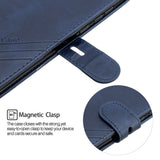 For Redmi Note 8T/Redmi 8/Redmi 8A Case Soft Leather Cover with Denim Texture Precise Cutouts Wallet Design Buckle Closure Smartphone Shell  blue