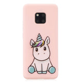 For HUAWEI MATE 20 pro Pure Color Phone Cover Cute Cartoon Phone Case Lightweight Soft TPU Phone Case with Matching Pattern Adjustable Bracket 6