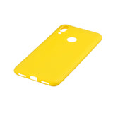 For HUAWEI Y7 2019 Lovely Candy Color Matte TPU Anti-scratch Non-slip Protective Cover Back Case yellow