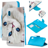 For Samsung A10/A20/A30 Smartphone Case PU Leather Wallet Design Cellphone Cover with Card Holder Stand Available Ice cream unicorn