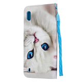 For Samsung A10/A20/A30 Smartphone Case PU Leather Wallet Design Cellphone Cover with Card Holder Stand Available Ice cream unicorn