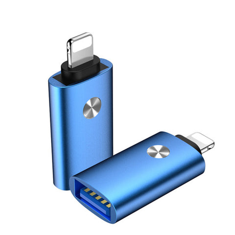 OTG adapter USB for iPhone iPad iOS 12 13 Connect MIDI Piano blue