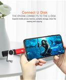 OTG adapter USB for iPhone iPad iOS 12 13 Connect MIDI Piano blue