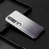 For XIAOMI CC9E/A3/10/10 PRO/K20/K20 pro Phone Case Gradient Color Glitter Powder Phone Cover with Airbag Bracket black