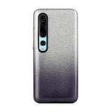 For XIAOMI CC9E/A3/10/10 PRO/K20/K20 pro Phone Case Gradient Color Glitter Powder Phone Cover with Airbag Bracket black