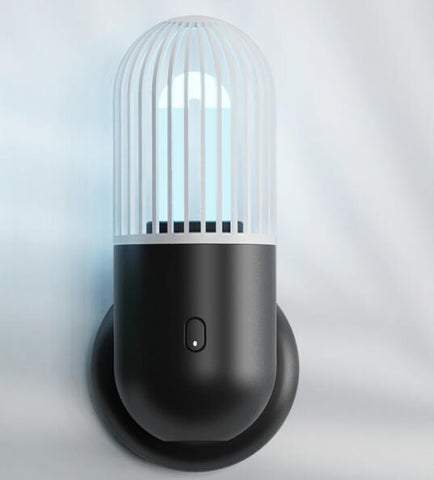 Capsule UV Disinfection Lamp with Ozone Sterilization Can Be Regularly Disinfected for Bedroom Plain black-with ozone