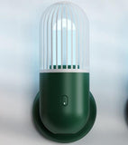 Capsule UV Disinfection Lamp with Ozone Sterilization Can Be Regularly Disinfected for Bedroom Dark green-with ozone
