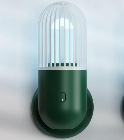 Capsule UV Disinfection Lamp with Ozone Sterilization Can Be Regularly Disinfected for Bedroom Dark green-with ozone