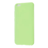 For VIVO Y67/Y71 Cellphone Cover Glossy TPU Phone Case Anti-Dust Stain-proof Easy Install Screen Protector Fluorescent green