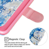 For HUAWEI honor 7C / Enjoy 8/Y7PRIME 2018/Y7 PRO 2018/NOVA2 LITE 3D Coloured Painted PU Magnetic Clasp Phone Case with Card Slots Bracket Lanyard Flamingo