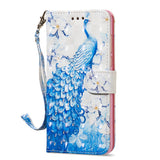 For HUAWEI honor 7C / Enjoy 8/Y7PRIME 2018/Y7 PRO 2018/NOVA2 LITE 3D Coloured Painted PU Magnetic Clasp Phone Case with Card Slots Bracket Lanyard Flamingo