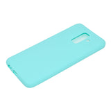 for Samsung A6 plus 2018 Lovely Candy Color Matte TPU Anti-scratch Non-slip Protective Cover Back Case Light blue