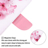 For Samsung J4 Plus/J6 Plus Cartoon Phone Shell Delicate Smartphone Case PU Leather Overall Protective Wallet Design peach blossom