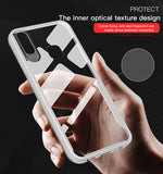 For VIVO Y95 /Y91 with fingerprint hole Ultra Slim Translucent Non-slip Shockproof TPU Back Cover  Transparent White