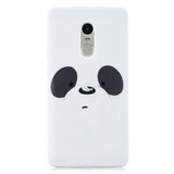 For Redmi note 4X/NOTE 4 Cartoon Lovely Coloured Painted Soft TPU Back Cover Non-slip Shockproof Full Protective Case with Lanyard white