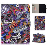 For iPad Pro 11 Laptop Protective Case Smart Stay Color Painted PU Cover with Front Snap Graffiti