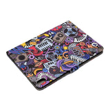 For iPad Pro 11 Laptop Protective Case Smart Stay Color Painted PU Cover with Front Snap Graffiti