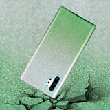 for HUAWEI P20 LITE/P30 LITE/P40 LITE/Nova6SE/Nova 7i Phone Case Gradient Color Glitter Powder Phone Cover with Airbag Bracket green