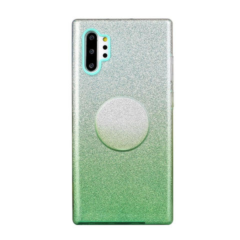 for HUAWEI P20 LITE/P30 LITE/P40 LITE/Nova6SE/Nova 7i Phone Case Gradient Color Glitter Powder Phone Cover with Airbag Bracket green