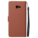 For Samsung J4 plus Flip-type Leather Protective Phone Case with 3 Card Position Buckle Design Phone Cover  Red wine