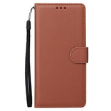 For Samsung J4 plus Flip-type Leather Protective Phone Case with 3 Card Position Buckle Design Phone Cover  Red wine
