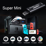 USB 2.0 HDMI Channel Metal Video Capture Card Live Recording Box Supports OBS black