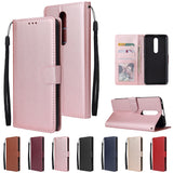 For OPPO F11 pro Wallet-type PU Leather Protective Phone Case with Buckle & 3 Card Position blue