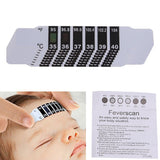 Reusable Flexible Head Fever Forehead LCD Thermometer Strip Color Change Home Test Temperature 10 pieces