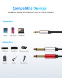 Jack 3.5mm to 6.35mm Adapter Audio Cable for Mixer Amplifier CD Player Speaker 6.5mm 3.5 Splitter Jack Male Audio Cable