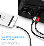 Jack 3.5mm to 6.35mm Adapter Audio Cable for Mixer Amplifier CD Player Speaker 6.5mm 3.5 Splitter Jack Male Audio Cable
