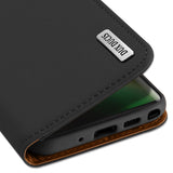 DUX DUCIS For Samsung NOTE 10 PLUS Luxury Genuine Leather Magnetic Flip Cover Full Protective Case with Bracket Card Slot black