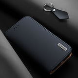 DUX DUCIS For Samsung NOTE 10 PLUS Luxury Genuine Leather Magnetic Flip Cover Full Protective Case with Bracket Card Slot Royal blue