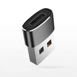 USB-C Male Type C to USB Adapter 2.0 A Female Data Converter Connector Adapter black