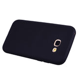 for Samsung A5 2017 Cute Candy Color Matte TPU Anti-scratch Non-slip Protective Cover Back Case Navy