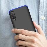 For Samsung A70 Ultra Slim PC Back Cover Non-slip Shockproof 360 Degree Full Protective Case Blue black blue