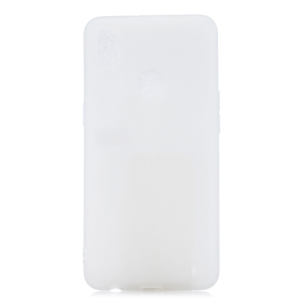 For Samsung A10S A20S Shockproof TPU Back Cover Soft Candy Color Frosted Surface Mobile Phone Case white