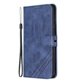 For Samsung A10S A20S Solid Color Denim Texture Front Clasp Bracket Leather Mobile Phone Cover blue